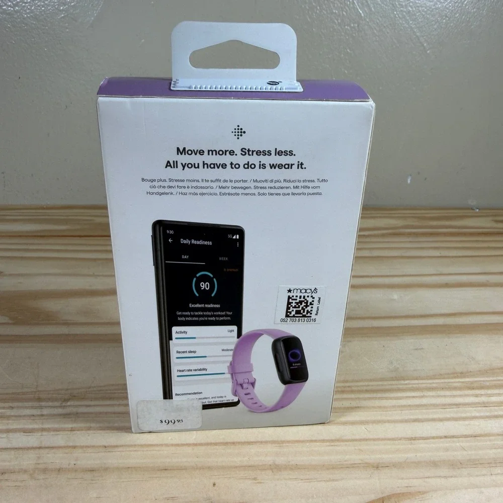 Fitbit Inspire 3 Health Fitness Tracker Lilac Bliss Purple One Size